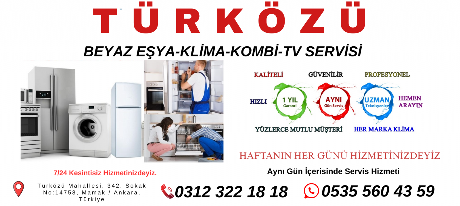 TÜRKÖZÜ Beyaz Eşya Servisi